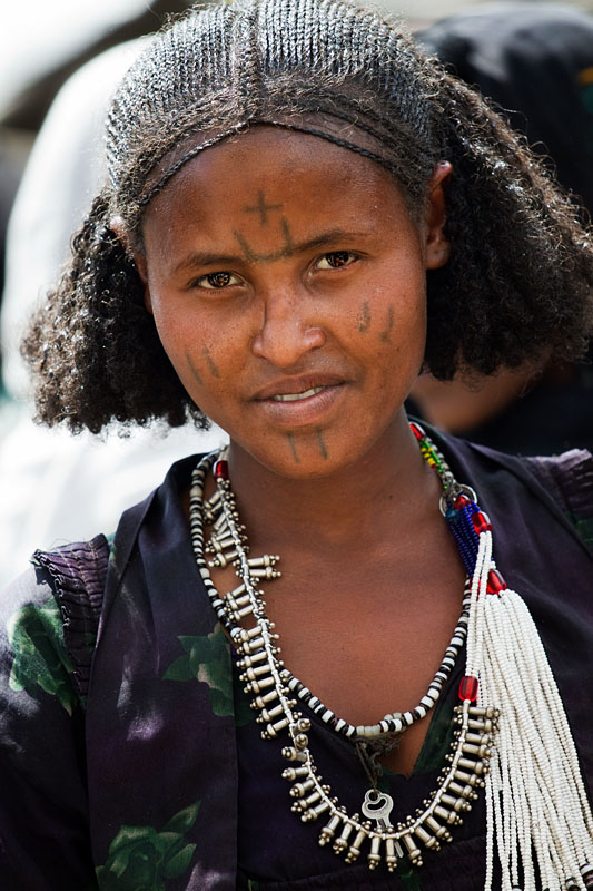 62   Young woman from the Raya Wollo tribe at Hayk market. Ethiopia